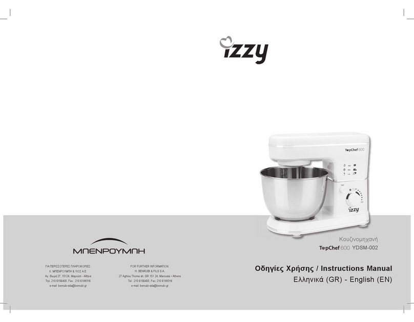 izzy TOPCHEF 600 instruction manual