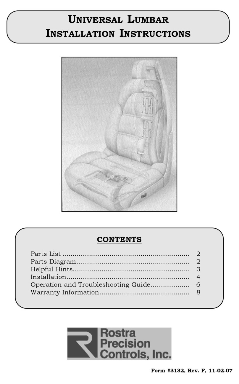 Rostra UNIVERSAL LUMBAR installation instructions