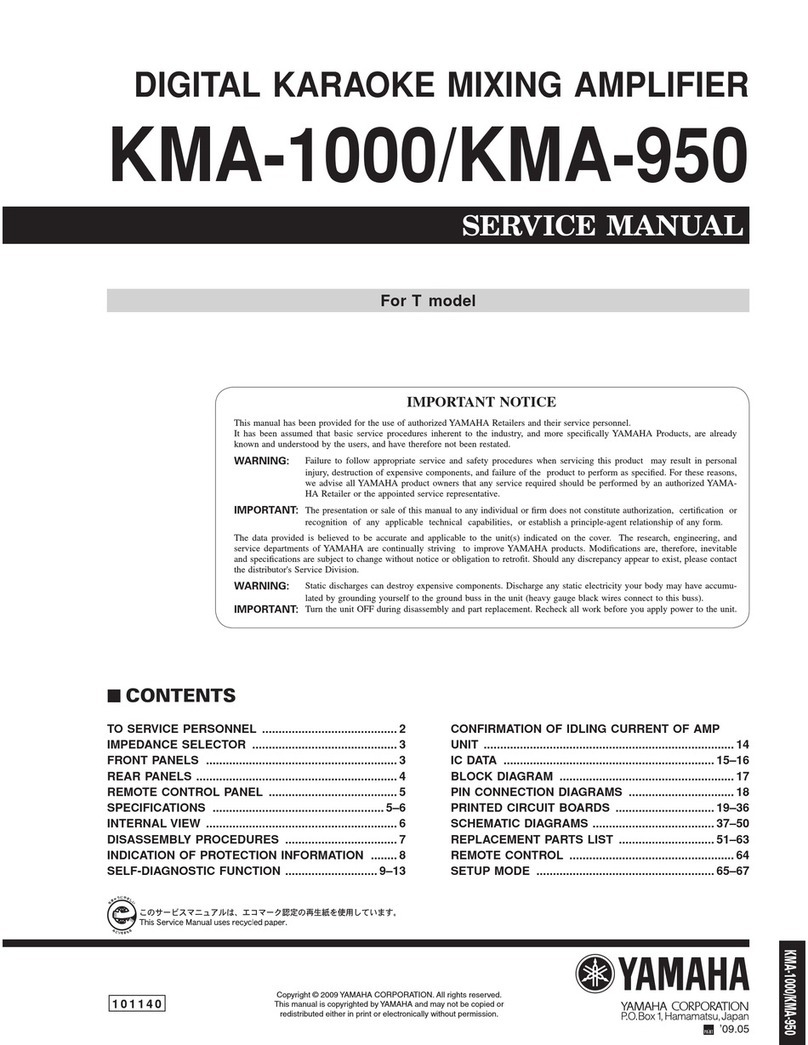 Yamaha KMA-1000 User manual Yamaha KMA-1000 User manual