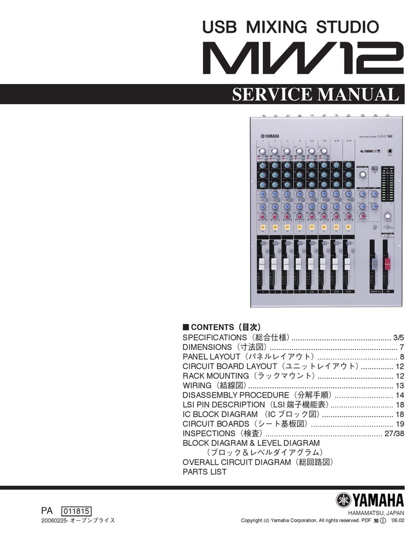 Yamaha MW12 Service manual