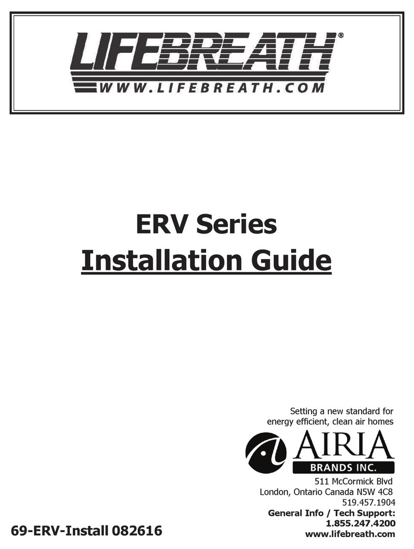Lifebreath ERV series installation guide