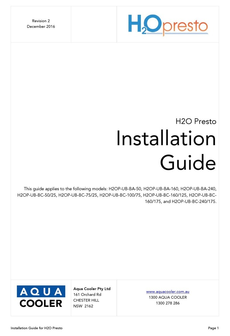 Aqua Cooler H2OP-UB-BA-50 installation guide Aqua Cooler H2OP-UB-BA-50 installation guide