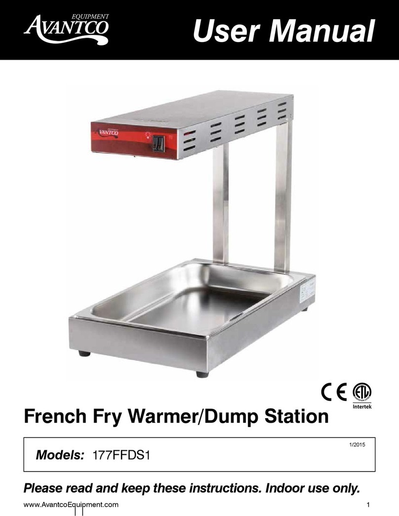 Avantco Equipment 177FFDS1 user manual