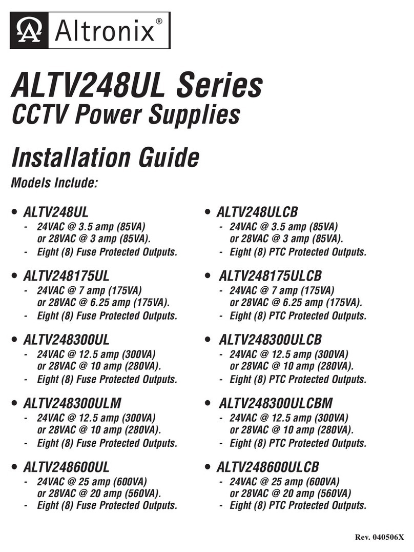 Altronix ALTV248UL User manual