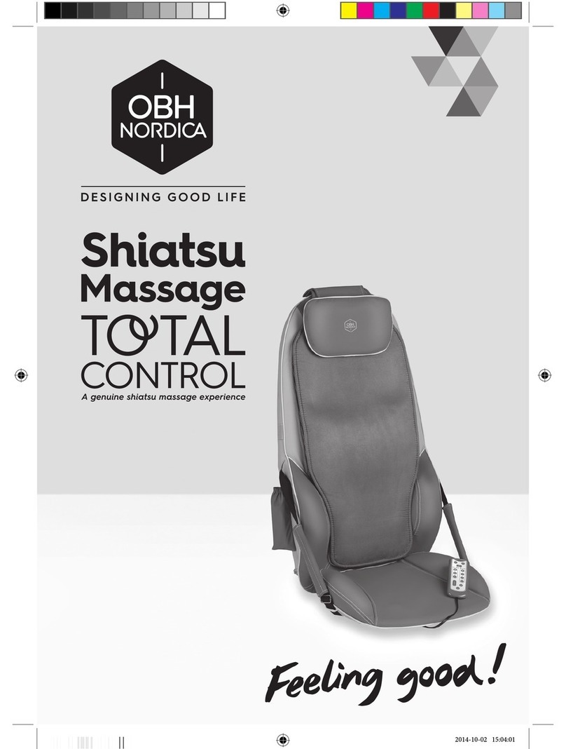 OBH Nordica SHIATSU MASSAGE TOTAL CONTROL instruction manual