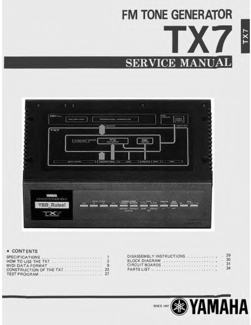 Yamaha TX-7 Service manual