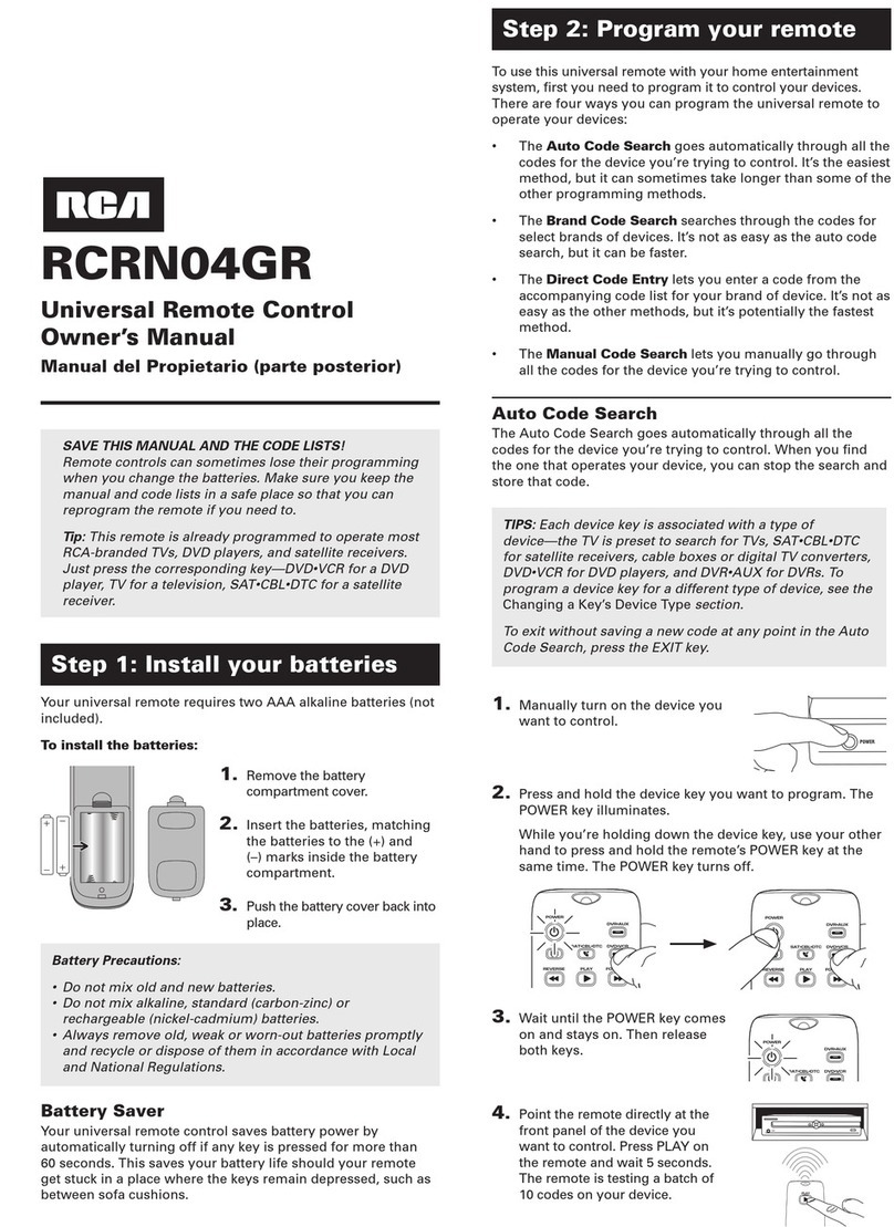Demco RCRN04GR owner's manual