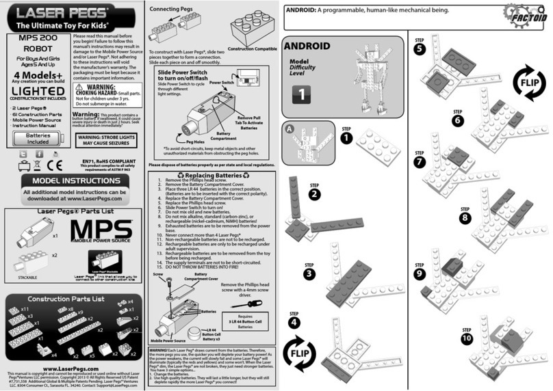 LaserPegs MPS 200 Model instructions