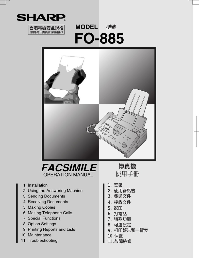 Sharp FO-885 User manual