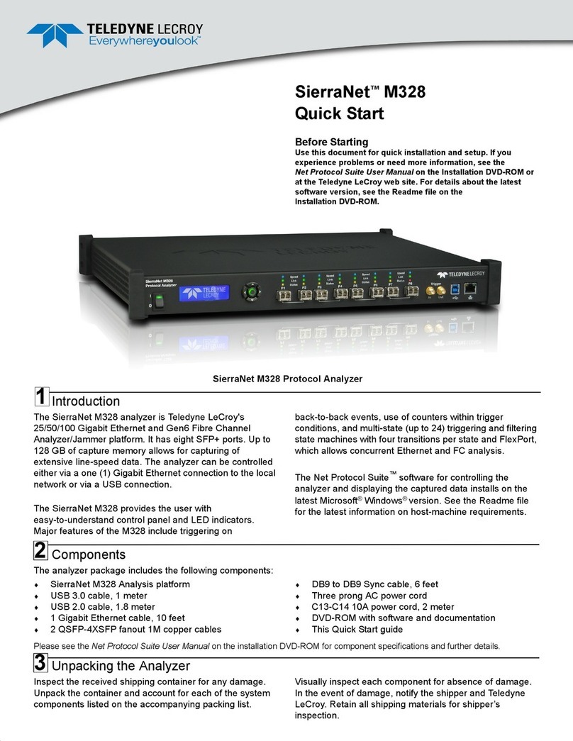 Teledyne Lecroy SierraNet M328 quick start Teledyne Lecroy SierraNet M328 quick start