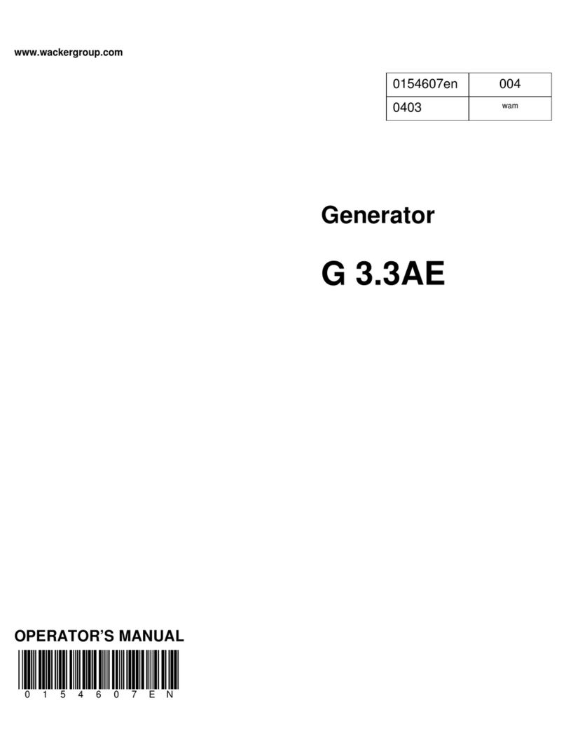 Wacker Neuson G 3.3AE Operator's manual