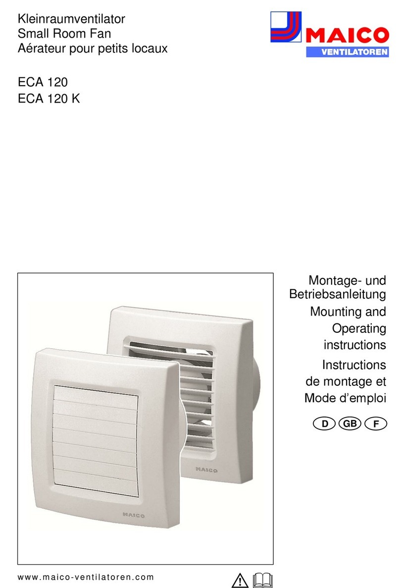 Maico ECA 120 SERIES Mounting and operating instructions