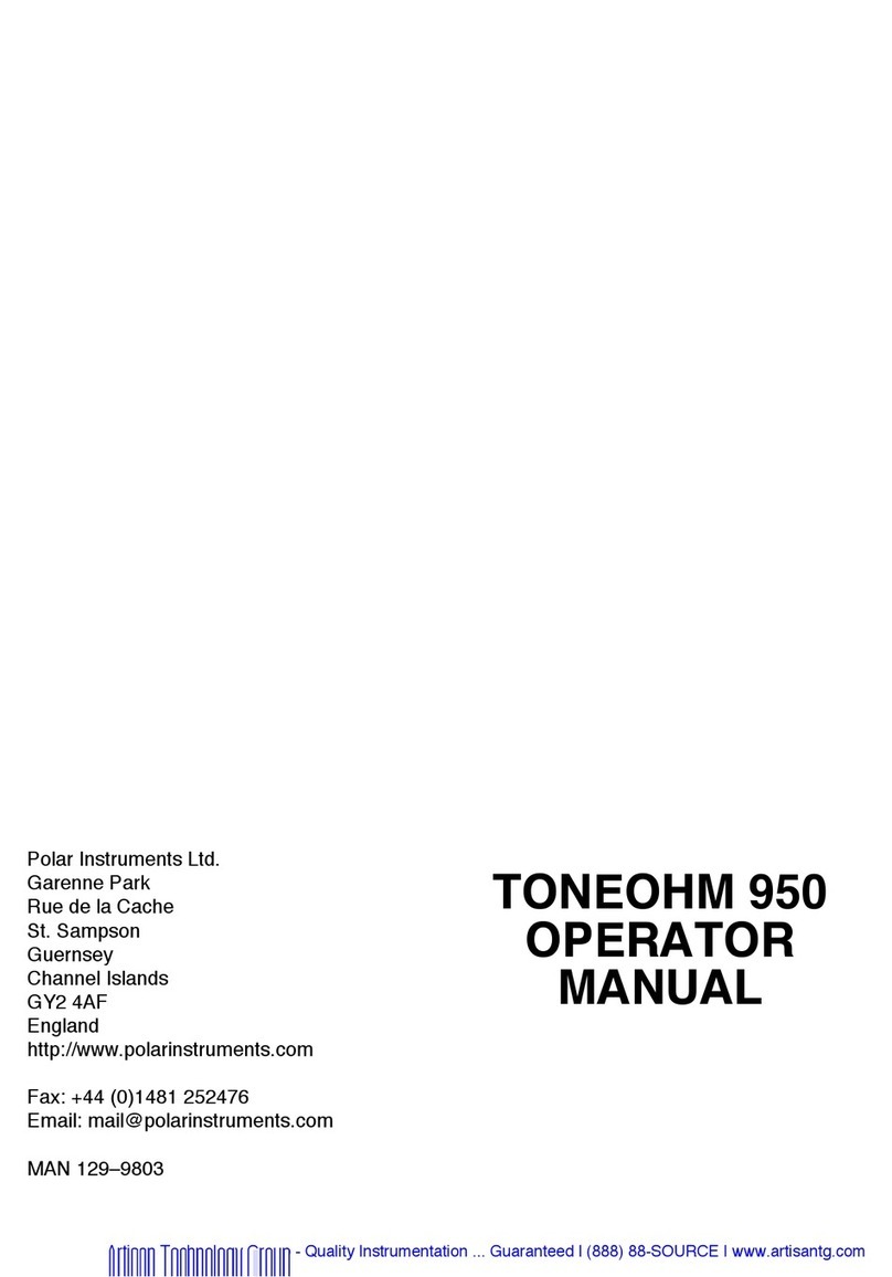 Polar Instruments TONEOHM 950 Operator's manual