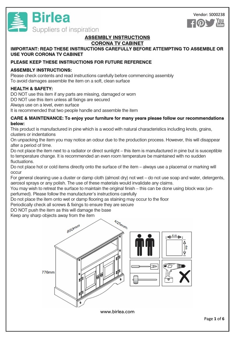 Birlea corona User manual Birlea corona User manual