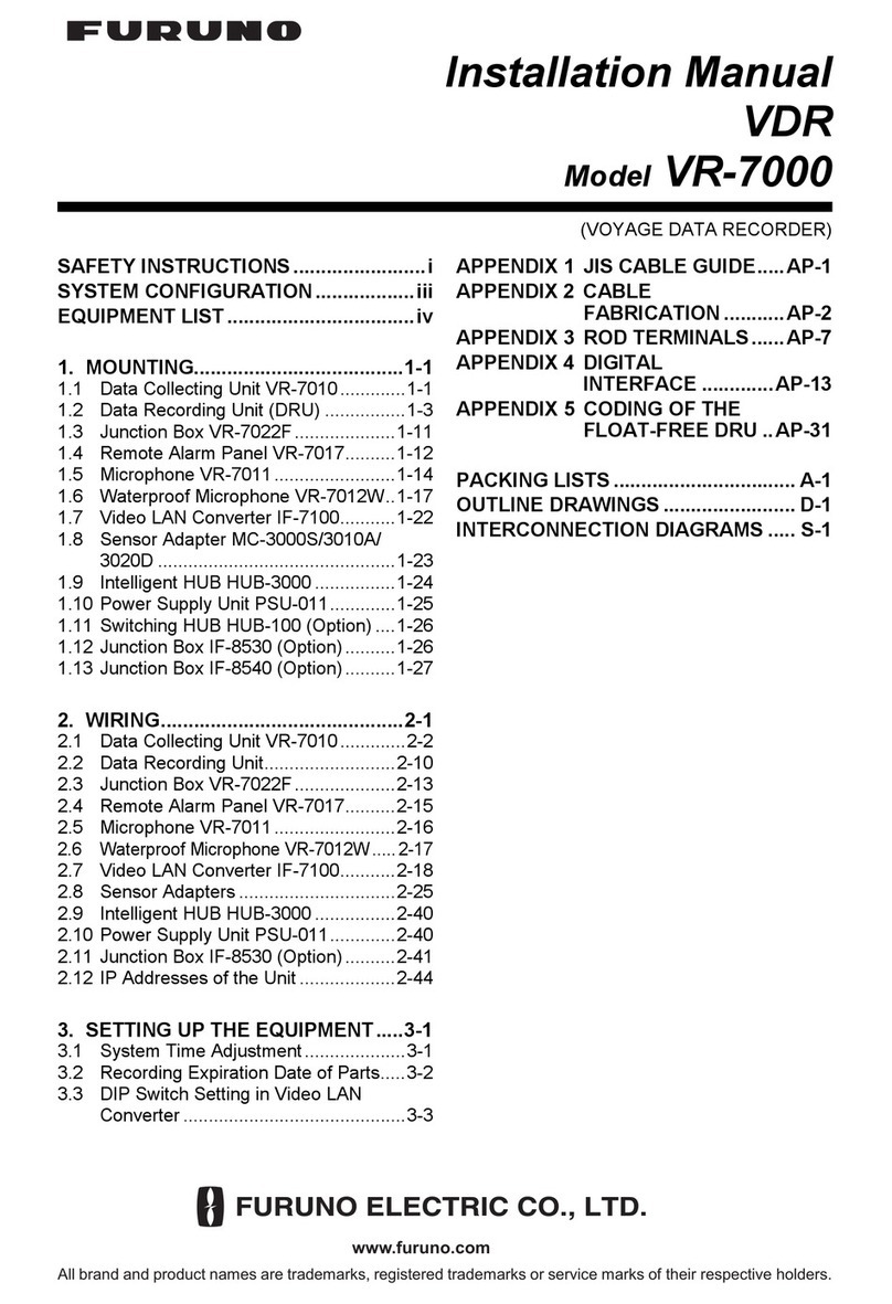 Furuno VR-7000 User manual Furuno VR-7000 User manual