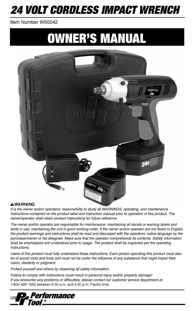 Performance Tool W50042 User manual