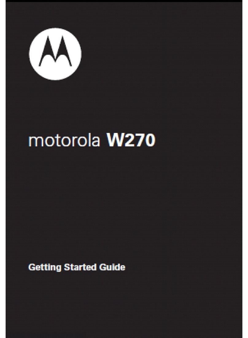 Motorola W270 User manual Motorola W270 User manual