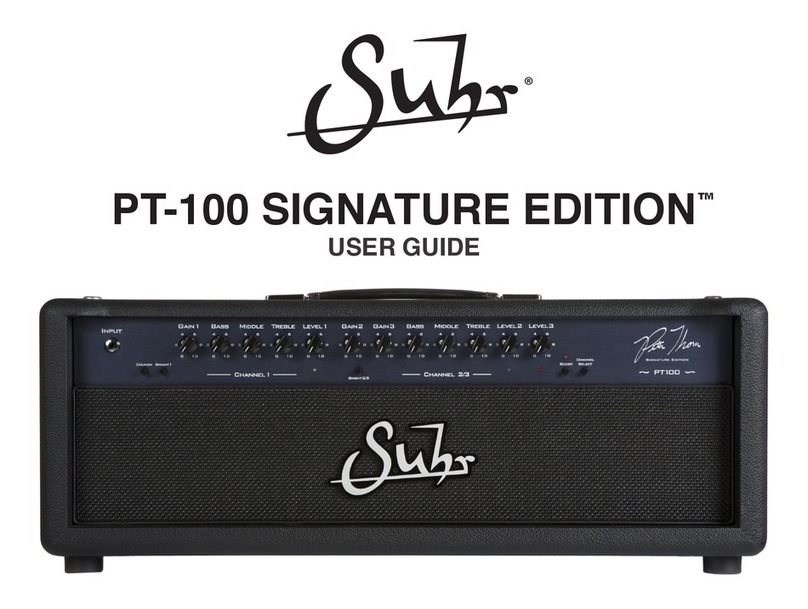 Suhr PT-100 SIGNATURE EDITION user guide