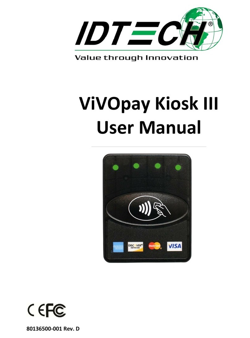 IDTECH vivopay kiosk iii User manual IDTECH vivopay kiosk iii User manual