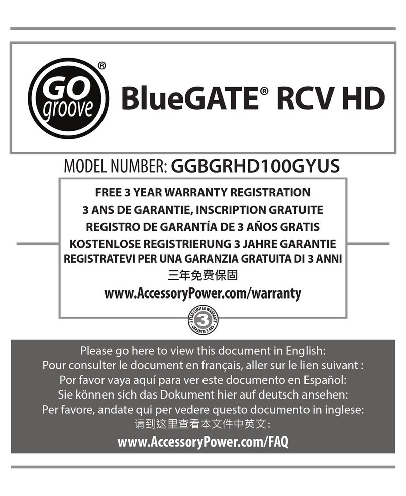 Go groove GGBGRHD100GYUS user manual