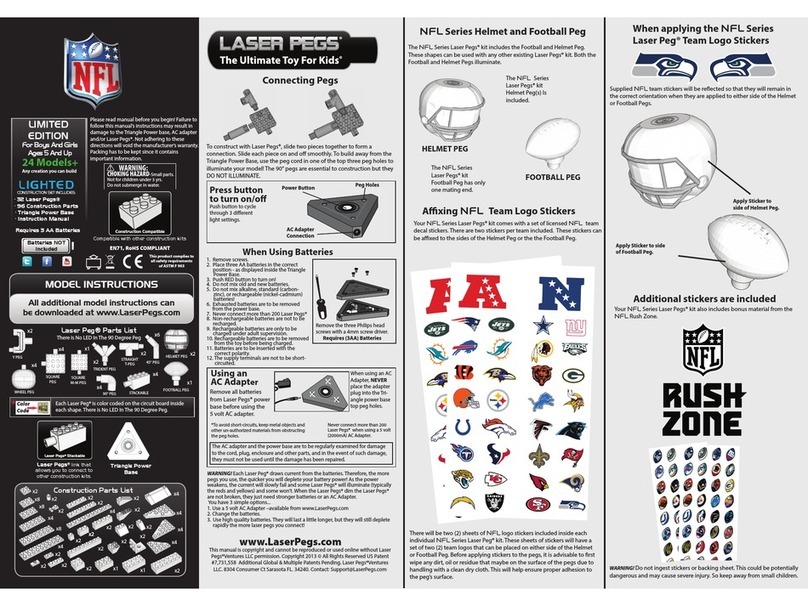 LaserPegs NFL003 The Uplink User manual