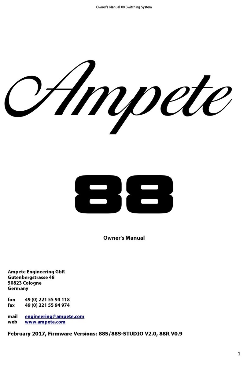 Ampete 88 owner's manual