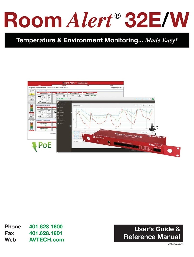 Avtech room alert 32e/w user guide