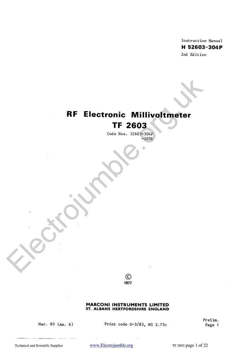 Marconi Instruments tf2603 instruction manual