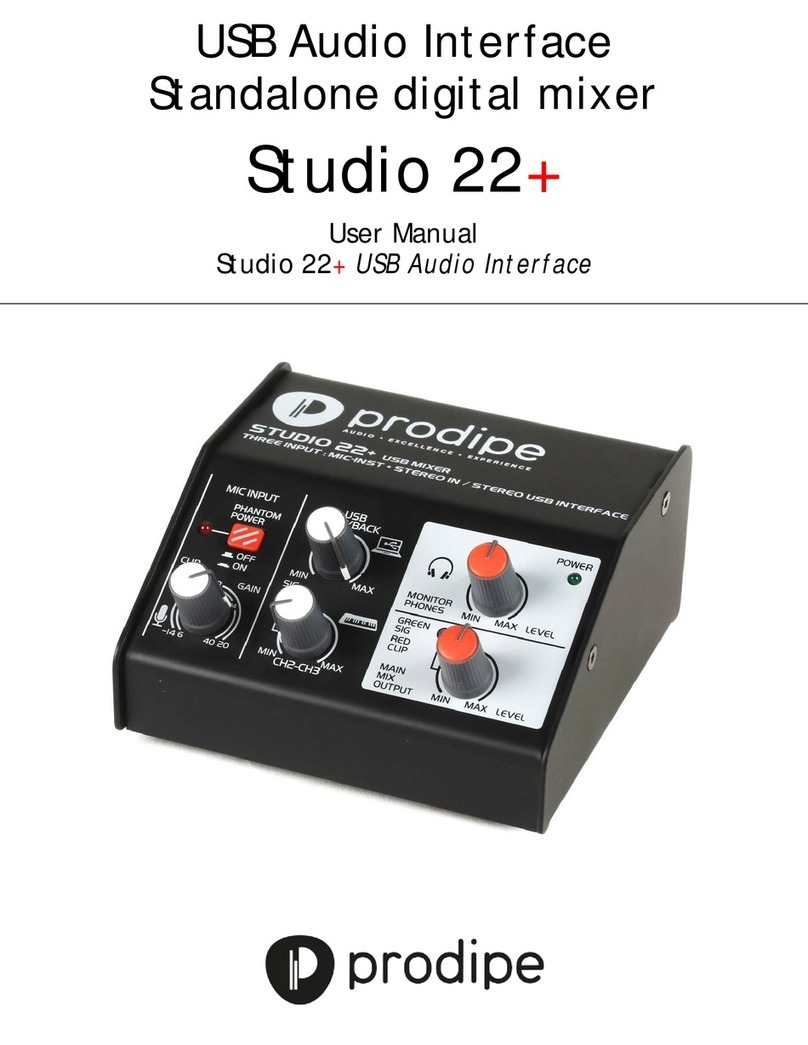 Prodipe Studio 22 plus user manual