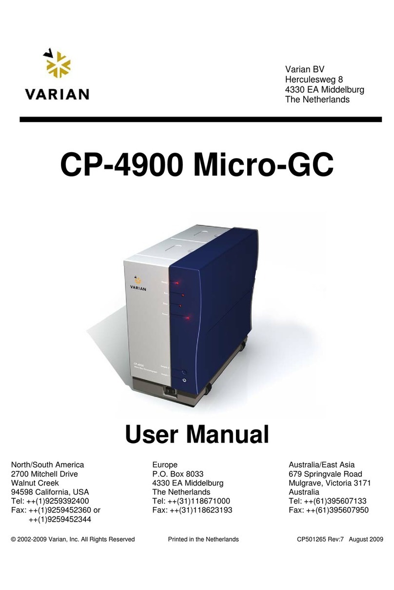 Varian CP-4900 Micro-GC User manual