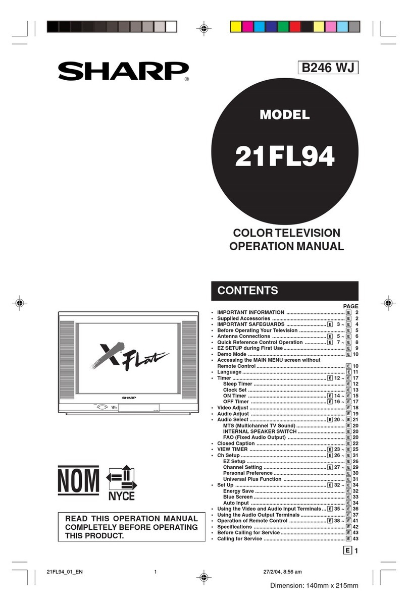 Sharp 21FL94 User manual Sharp 21FL94 User manual