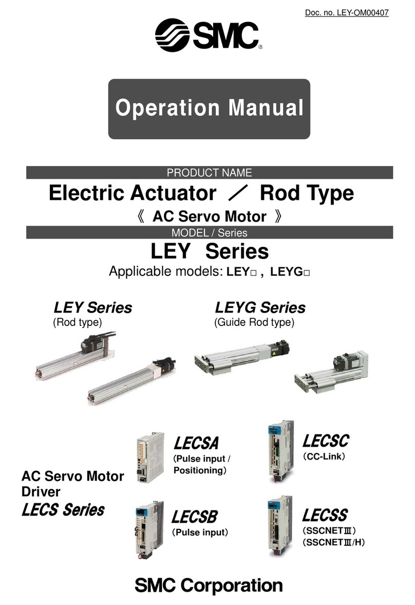 SMC Networks LEY series Operation manual