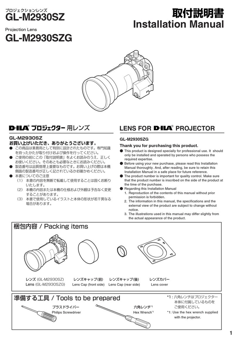 D-ILA GL-M2930SZG installation manual D-ILA GL-M2930SZG installation manual