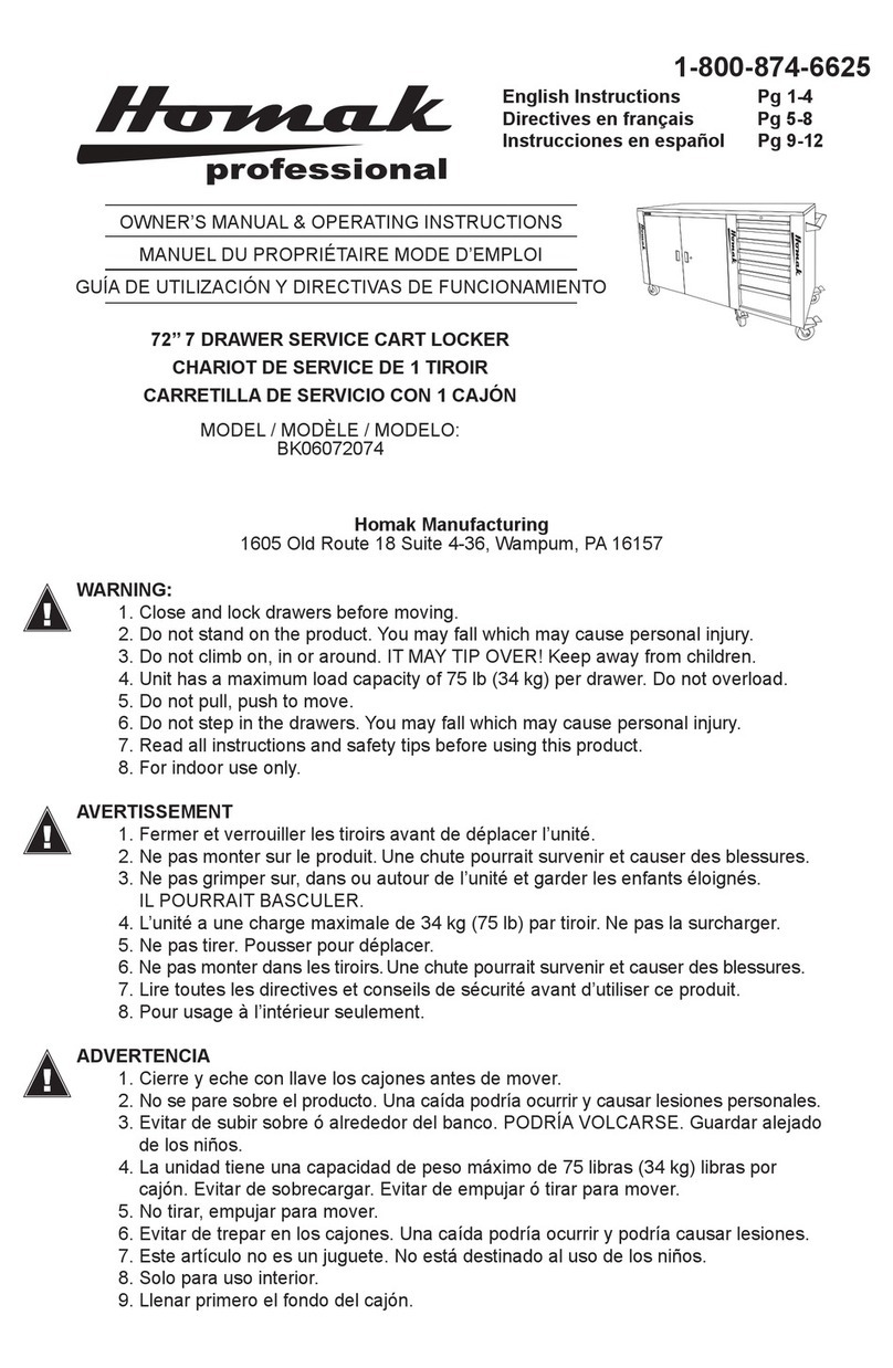 Homak BK06072074 User manual Homak BK06072074 User manual