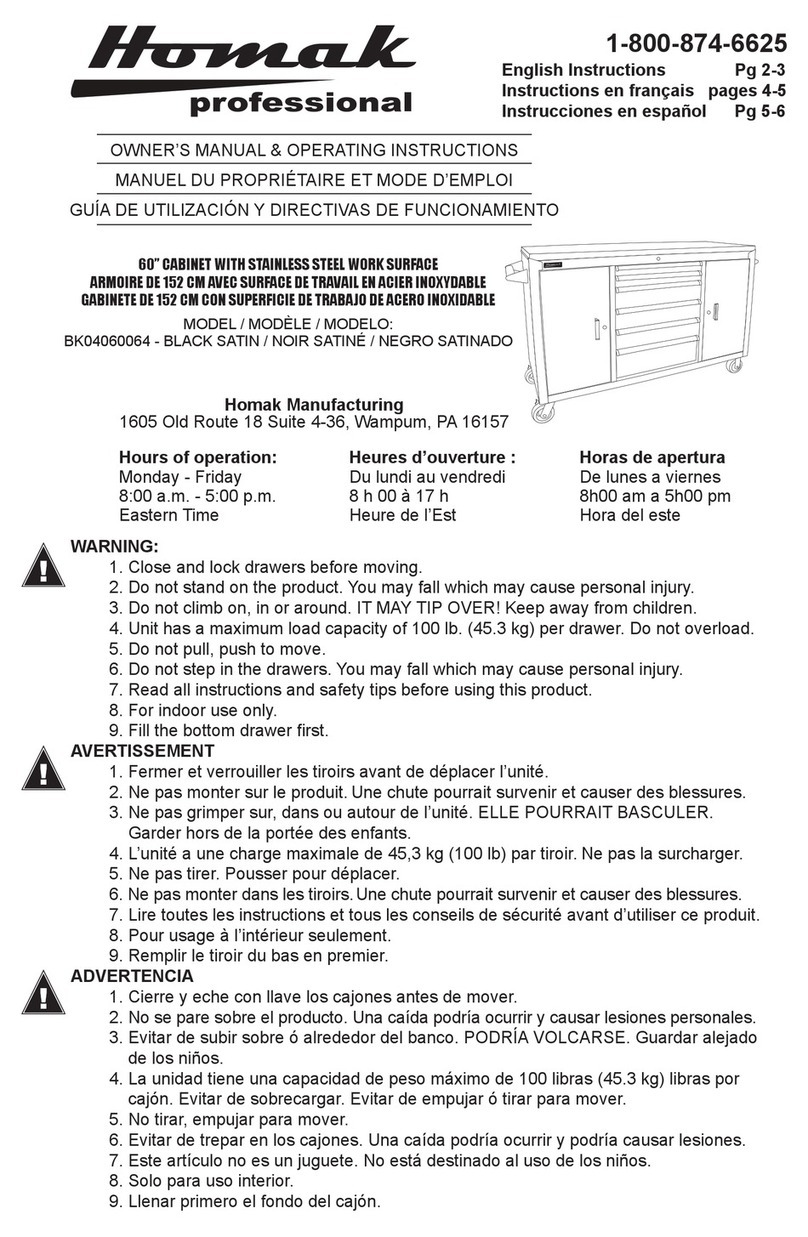 Homak BK04060064 User manual Homak BK04060064 User manual