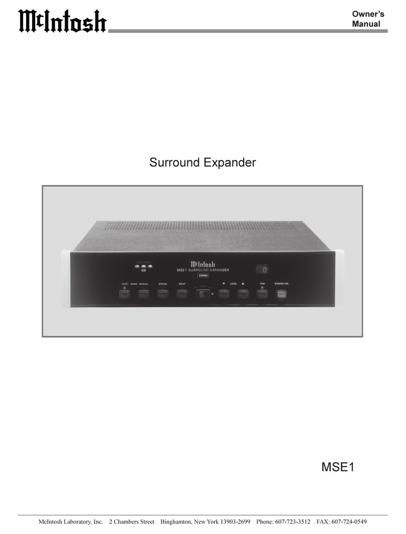 McIntosh MSE1 owner's manual