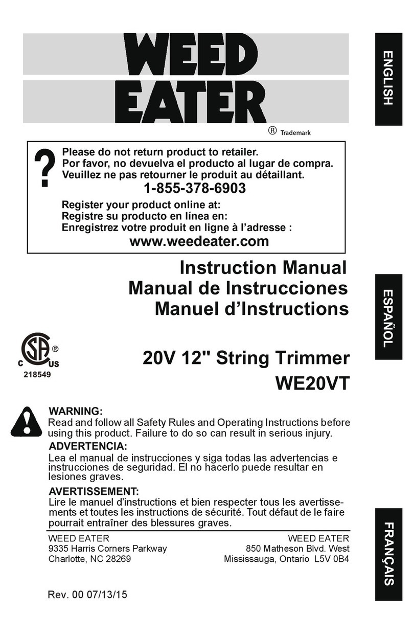 Weed Eater WE20VH User manual