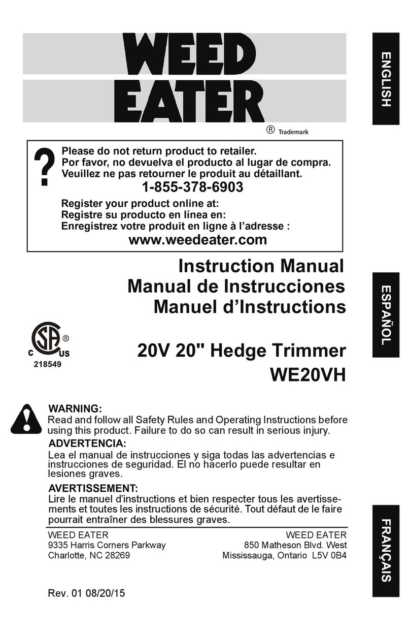 Weed Eater WE20VH User manual