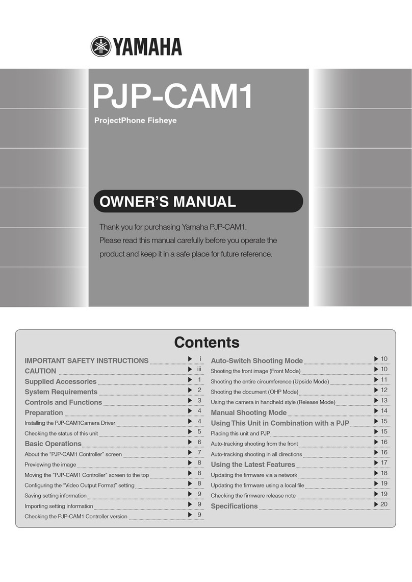 Yamaha PJP-CAM1 User manual