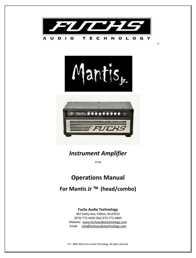 Fuchs Audio Technology Mantis Jr Operation manual