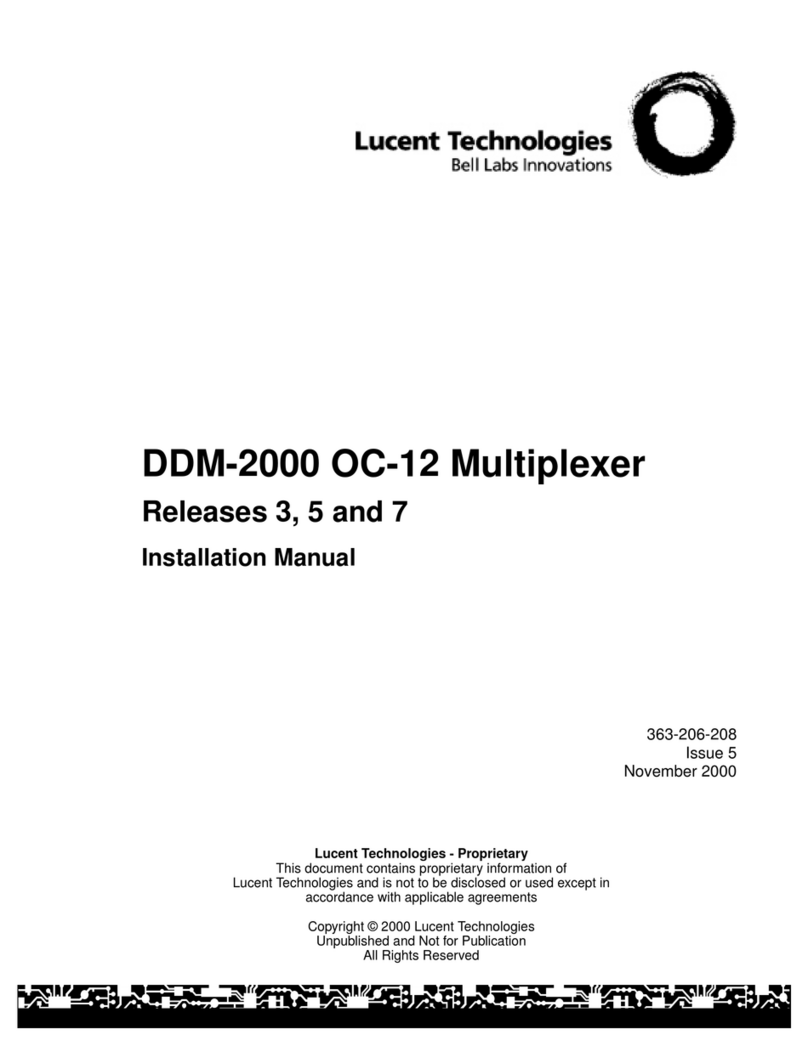 Lucent Technologies DDM-2000 OC-12 User manual