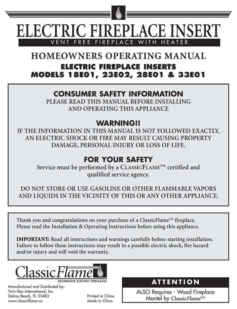 Classic Flame 18E01 User manual
