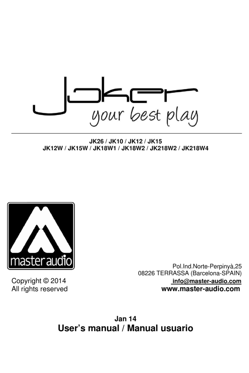 Master audio JK26 user manual