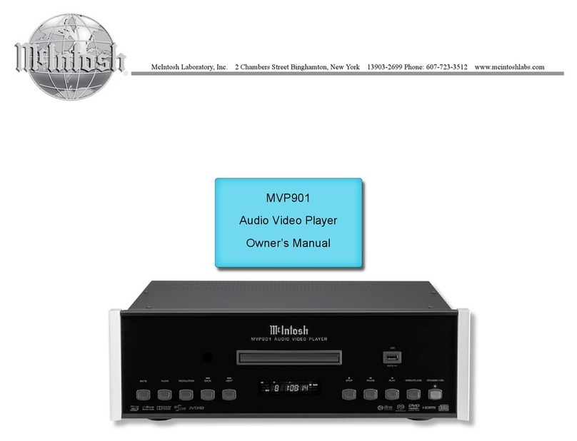 McIntosh MVP901 User manual