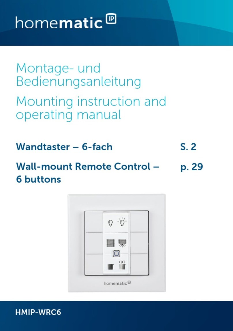 HomeMatic HMIP-WRC6 Mounting instruction and operating manual HomeMatic HMIP-WRC6 Mounting instruction and operating manual