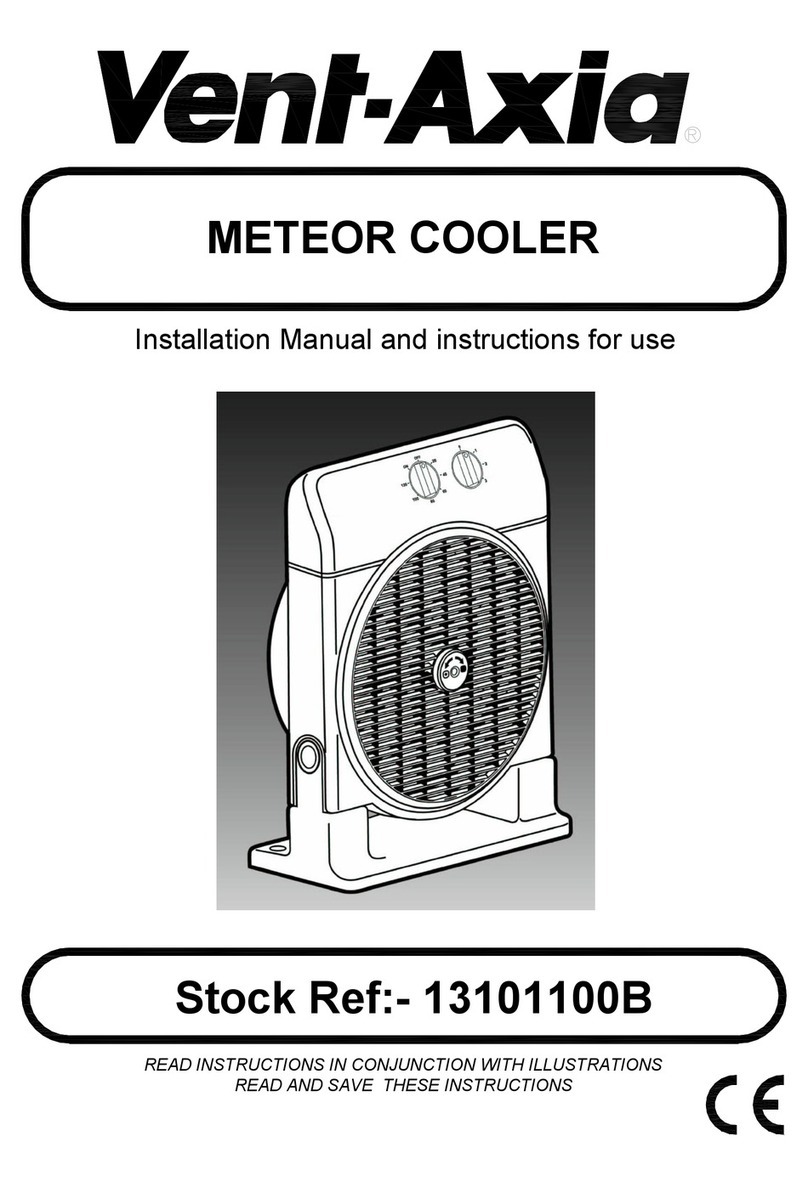 Vent-Axia 13101100B Installation manual and instructions for use