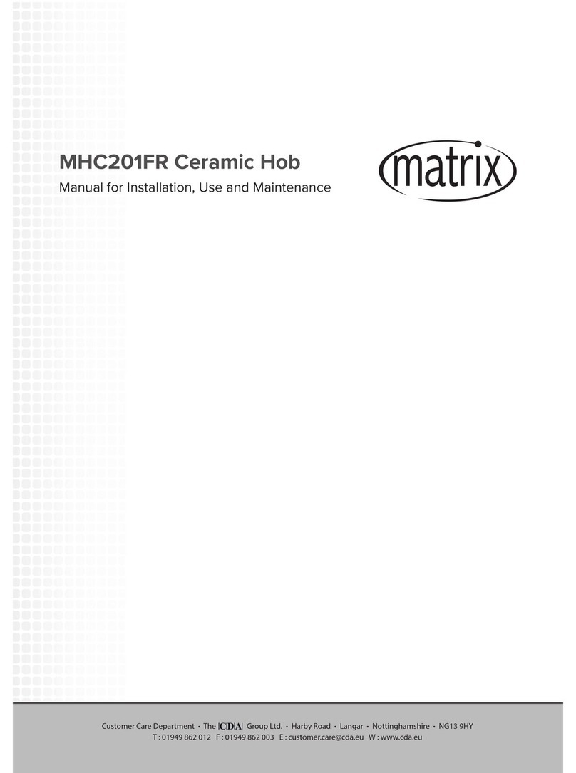 Matrix MHC201FR Manual for installation, use and maintenance