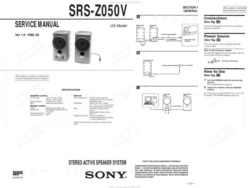 Sony SRS-Z050V Service manual