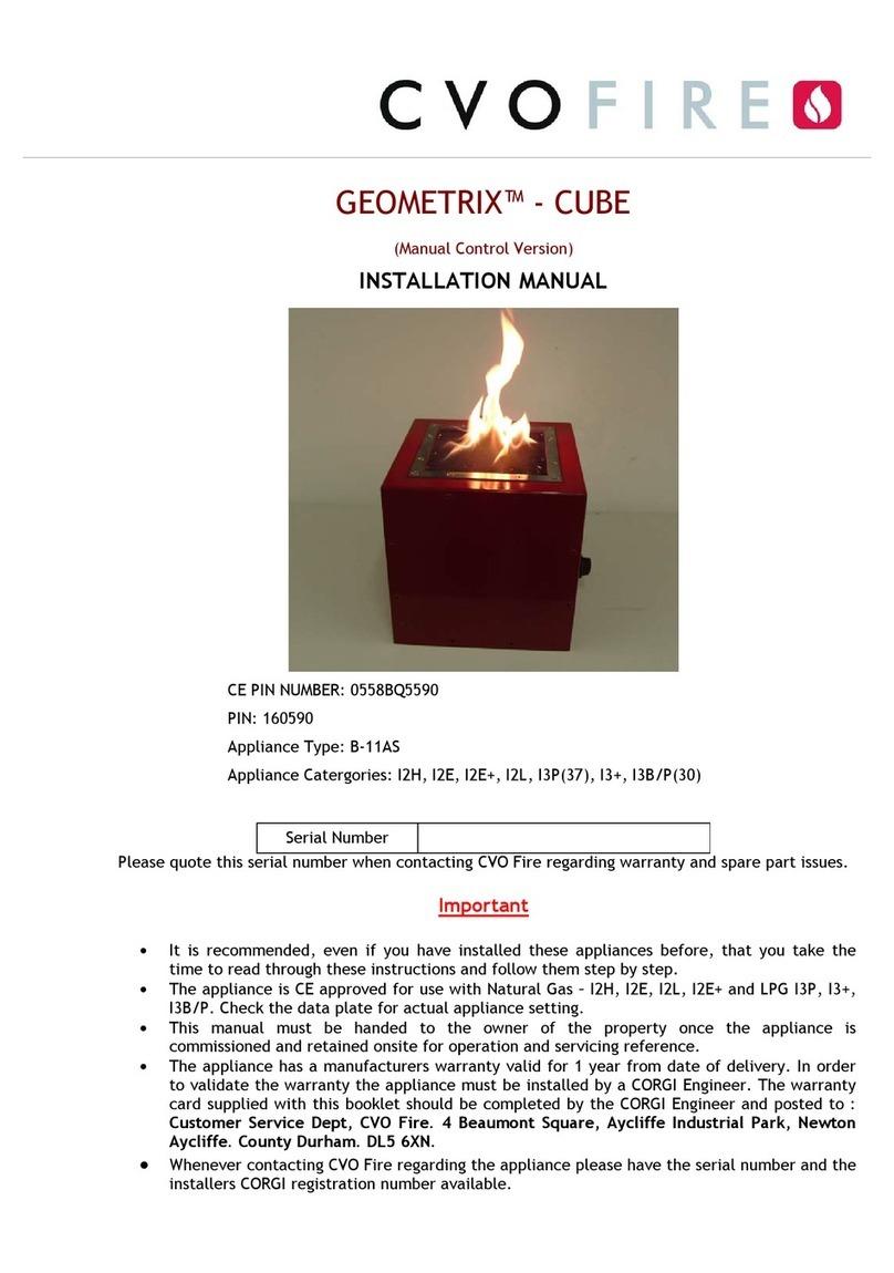CVO Fire GEOMETRIX - CUBE installation manual CVO Fire GEOMETRIX - CUBE installation manual