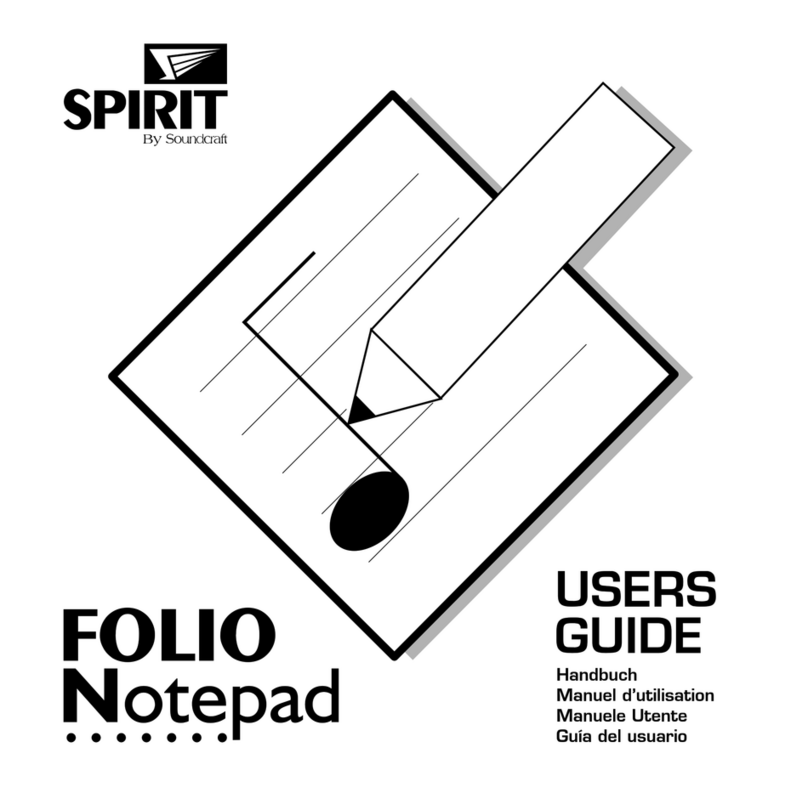 Spirit FOLIO Notepad user guide